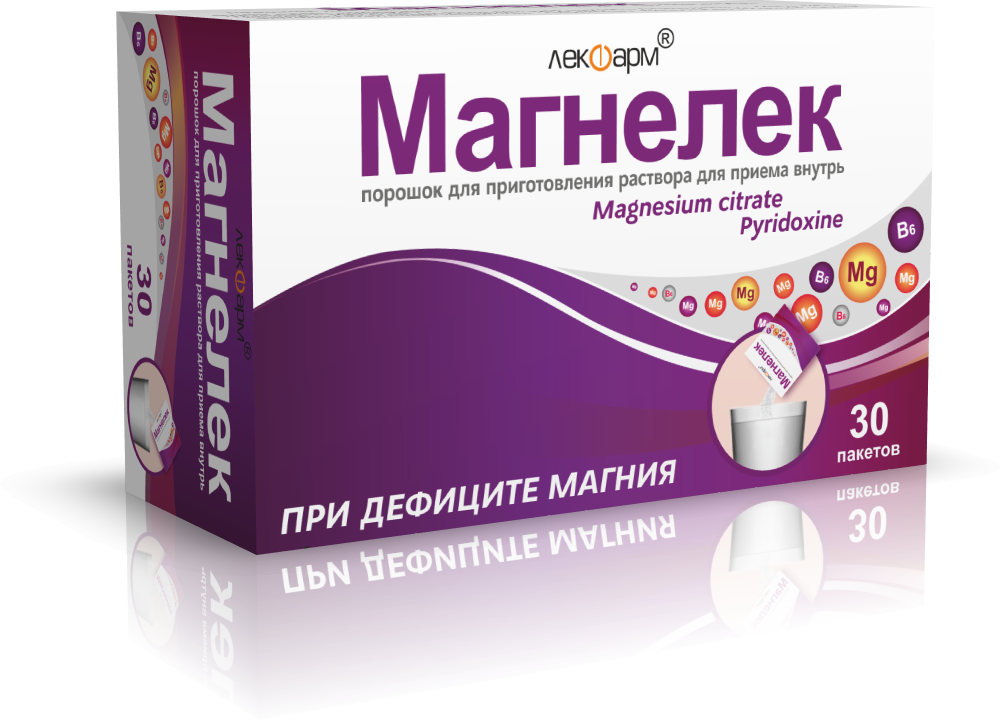 Магнелек пор-к для приг. р-ра для приема внутрь 3г пакет №30