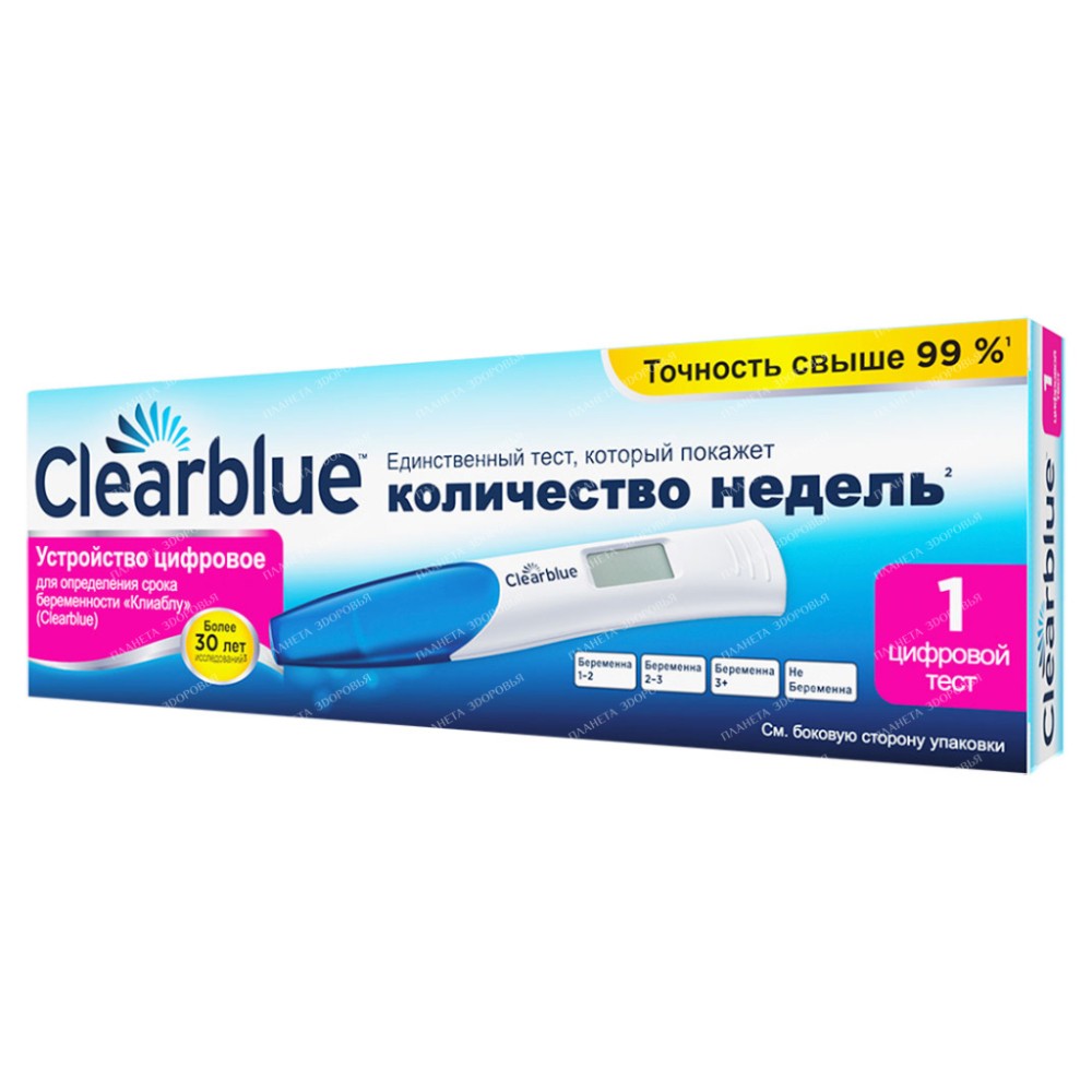 Устройство цифровое для определения срока беременности Clearblue упаковка №1