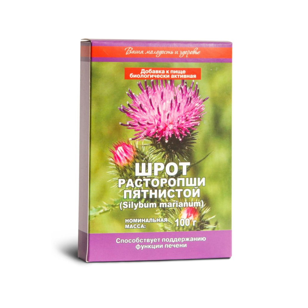 Шрот расторопши пятнистой БАД 100г упаковка №1