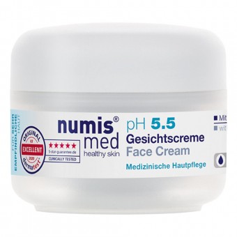 Numis med крем для лица успок. день-ночь pH 5,5 для чувствительной кожи с пантенолом 50мл №1