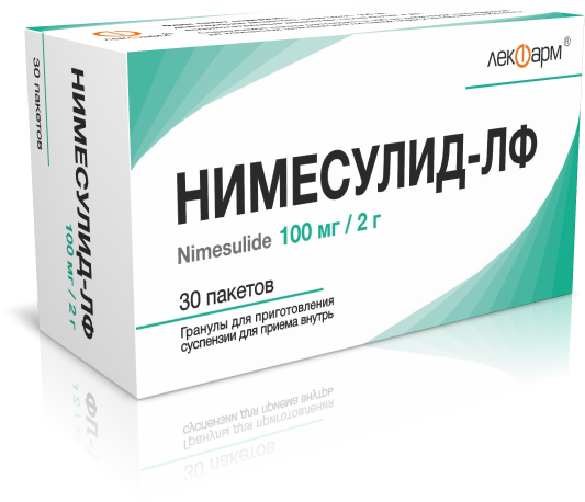 Нимесулид-ЛФ гранулы для приг. суспензии для приема внутрь 100мг 2г пакет №30