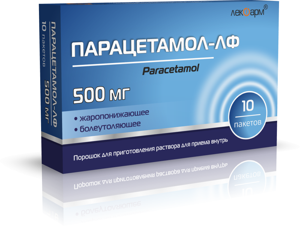 Парацетамол-ЛФ пор-к для приг. р-ра для приема внутрь 500мг пакет №10