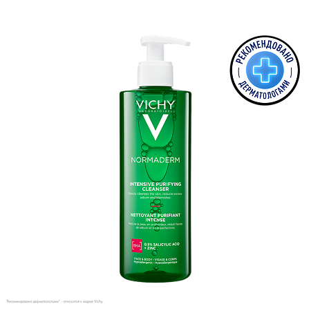 VICHY Normaderm гель для лица и тела интенсивн. очищающий 400мл №1