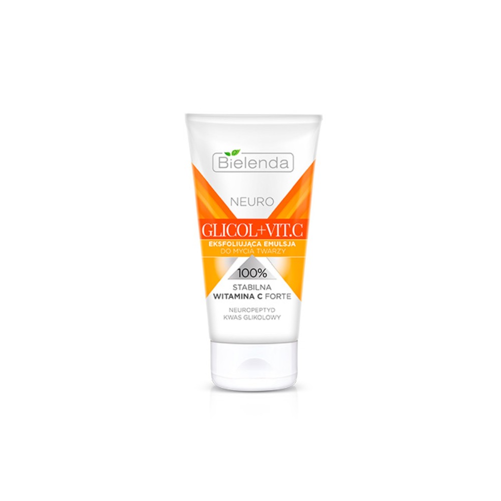 BIELENDA отшелушивающая эмульсия для умывания лица NEURO GLICOL + VIT. C 150мл №1