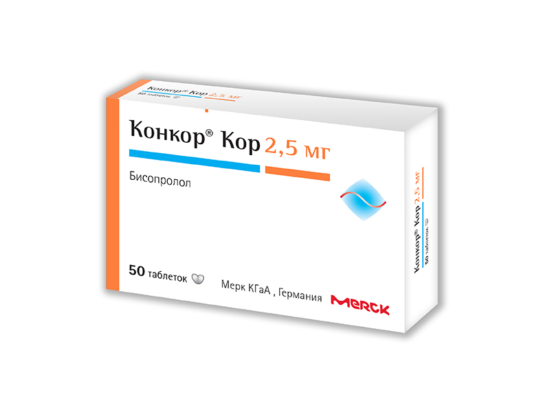 Конкор Кор таблетки п/о 2,5мг упаковка №30