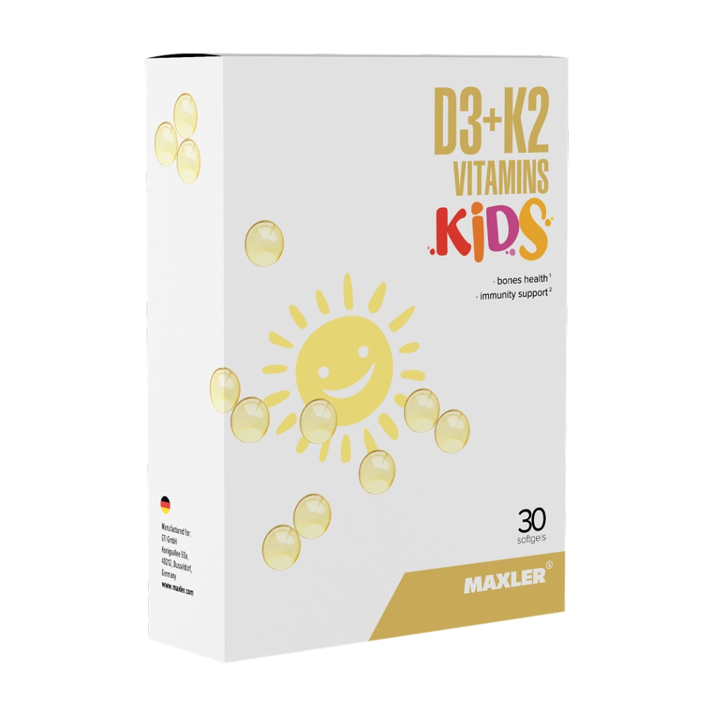 Maxler D3 + K2 Витамины Кидс БАД капсулы 0,3г №30
