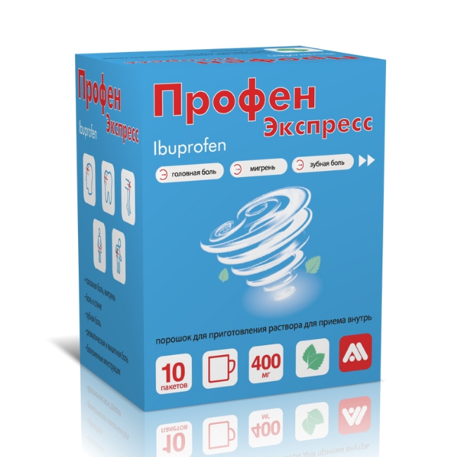 Профен Экспресс пор-к для приг. р-ра для приема внутрь 400мг пакет №10