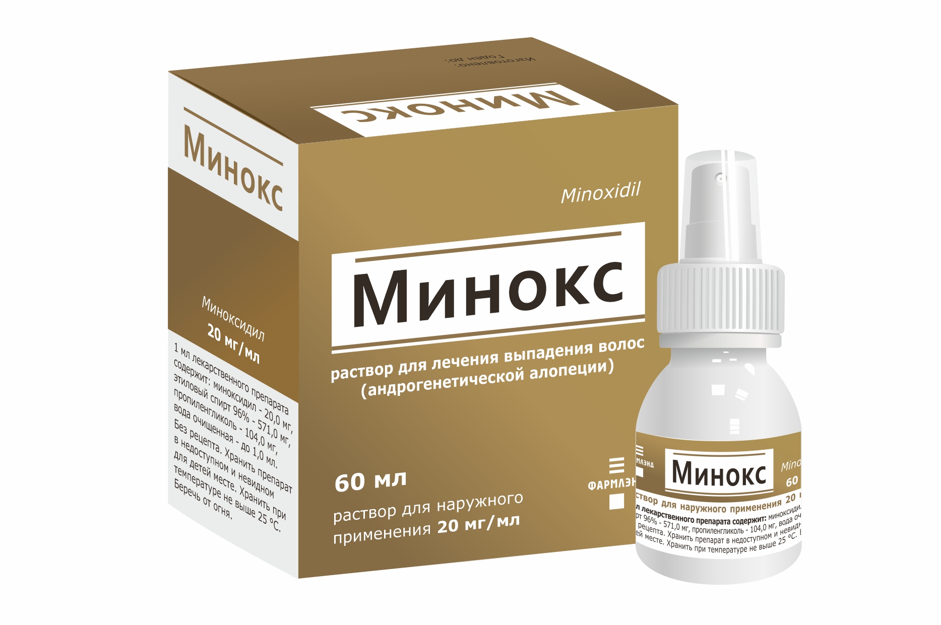 Минокс р-р для наруж. прим. 20мг/мл 60мл флакон с распылителем №1