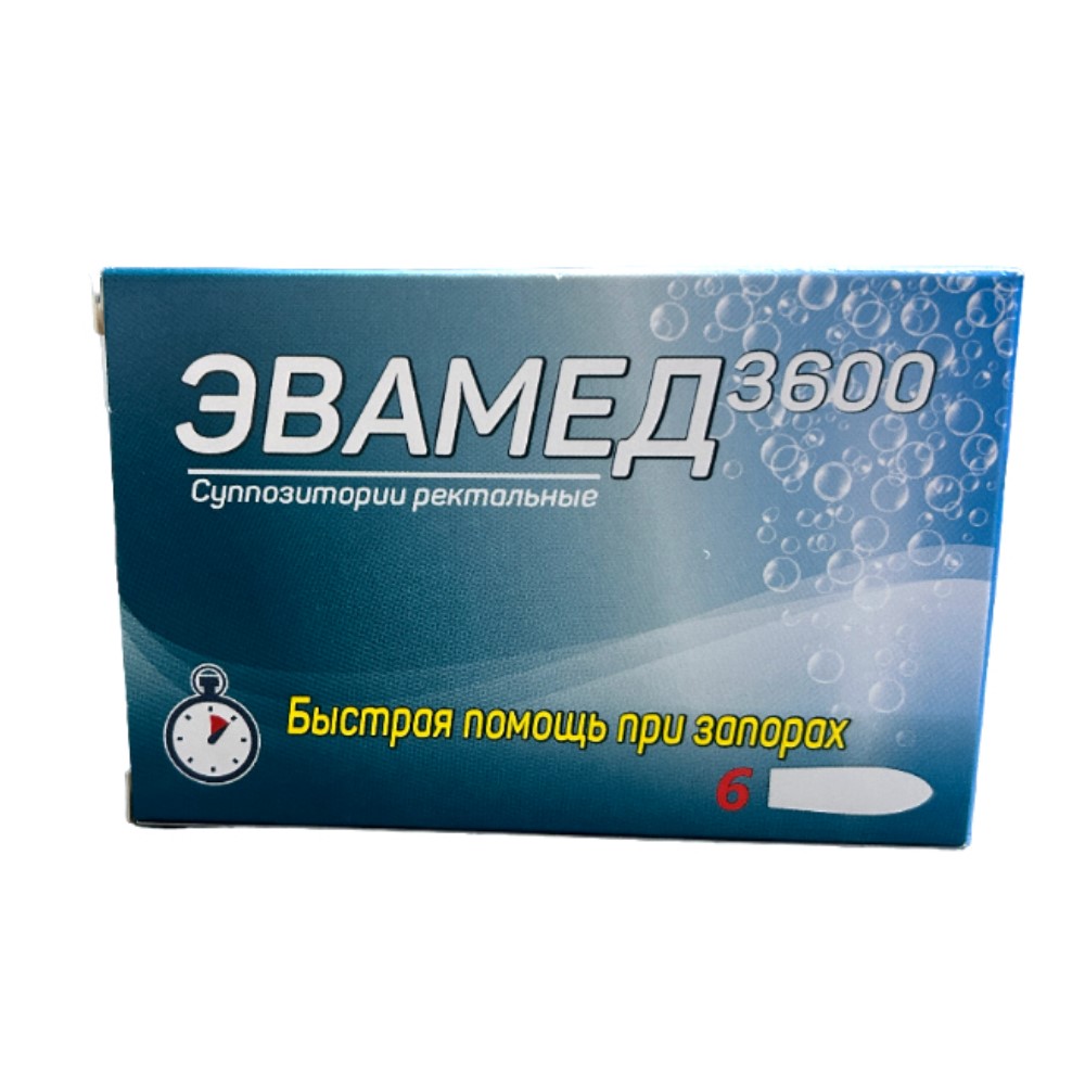Эвамед 3600 суппозитории ректальн. упаковка №6