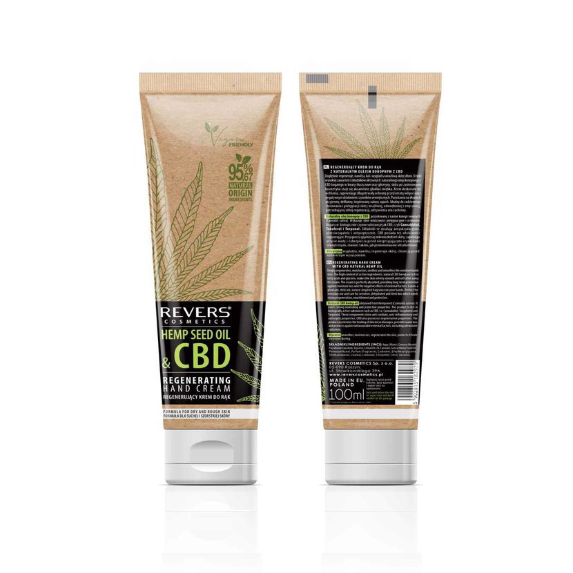 REVERS крем восстанавливающ. для рук с нат.конопляным маслом CBD 100мл №1