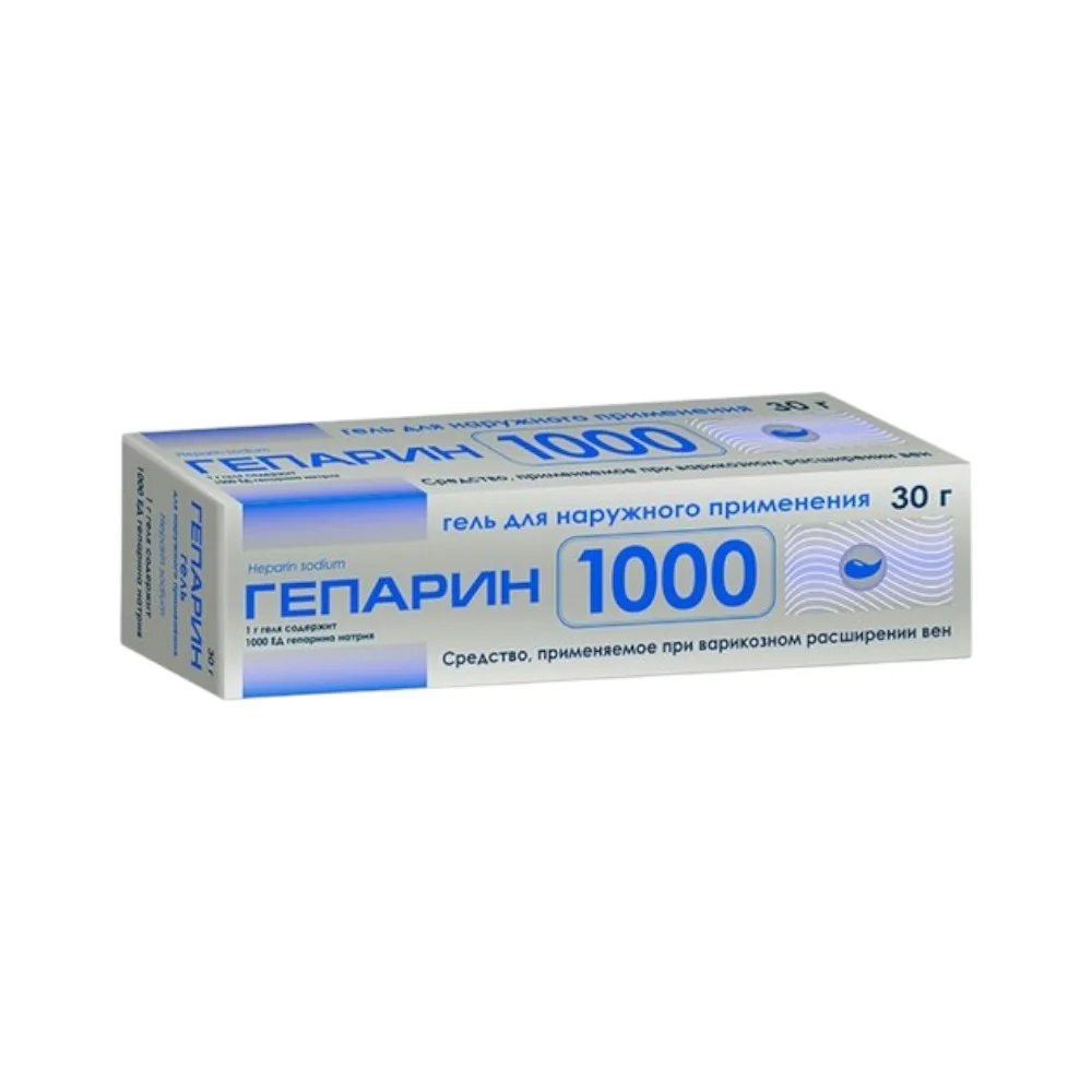 Гепарин гель для наруж. прим. 1 000ме/г 30г туба №1