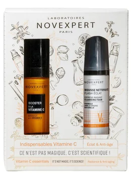 Novexpert сыворотка-бустер с вит.C 30мл+Vitamin C пенка для умывания Экспресс сияние 40мл набор №1