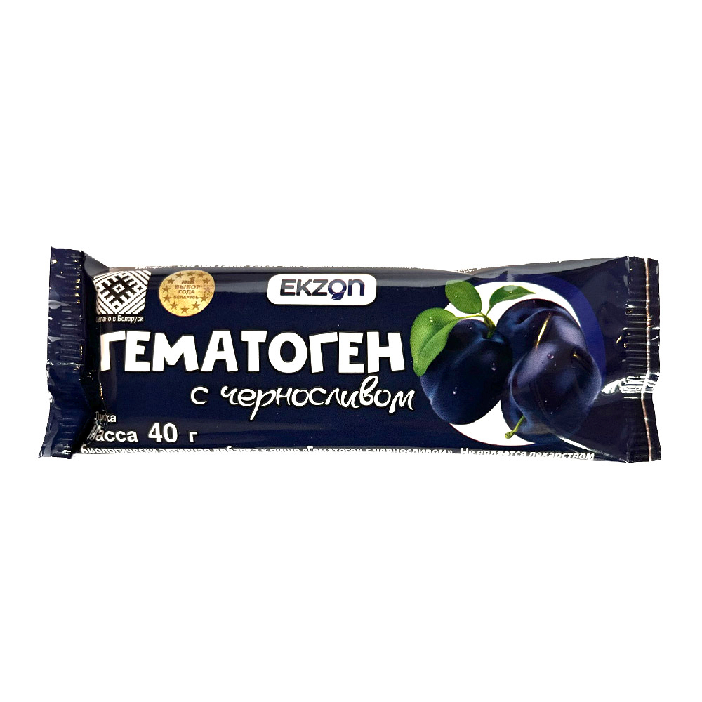 Гематоген с черносливом БАД плитка 40г №1