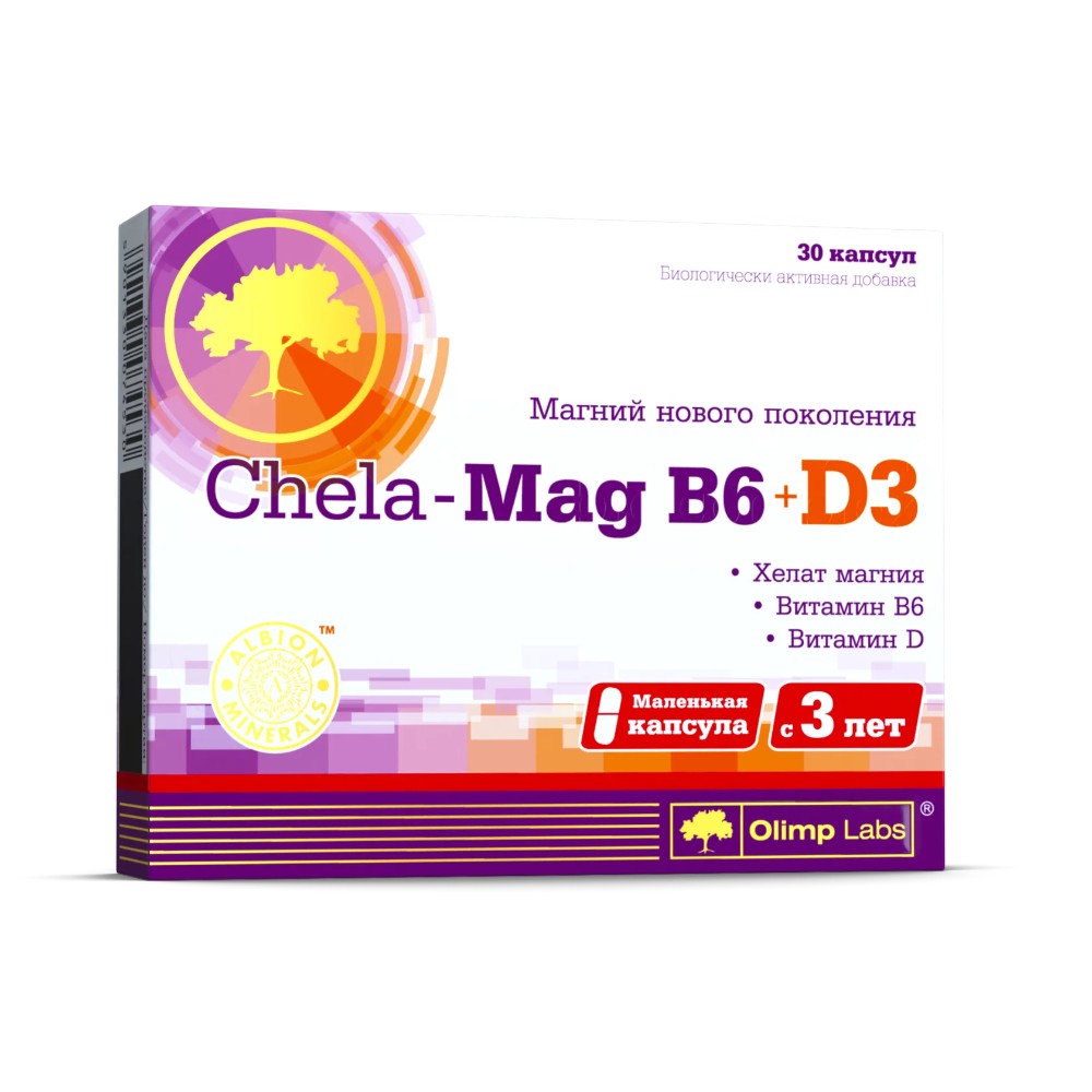 Хела-Маг B6+D3 (Chela-Mag B6+D3) БАД капсулы №30