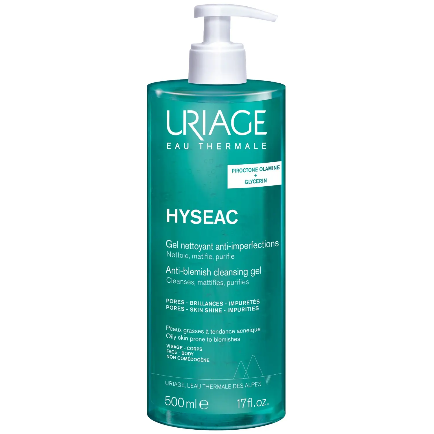 URIAGE Hyseac гель для лица против несовершенств кожи очищающий 500мл №1