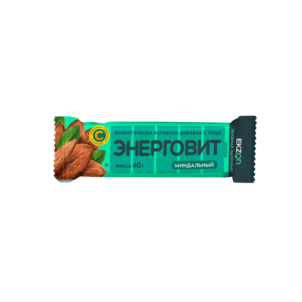 Энерговит миндальный БАД плитка 40г №1