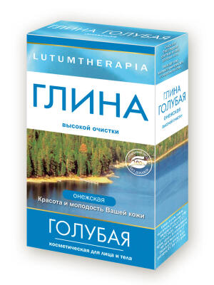 Глина косметическая голубая Lutumtherapia онежская 100г упаковка №1