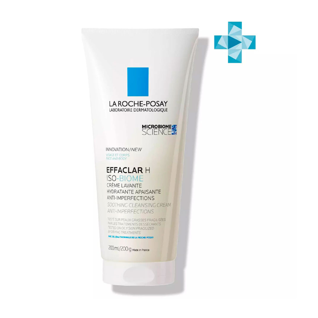 La Roche-Posay Effaclar H Iso-Biome крем-гель очищающий успокаивающий против несовершенств 200мл №1