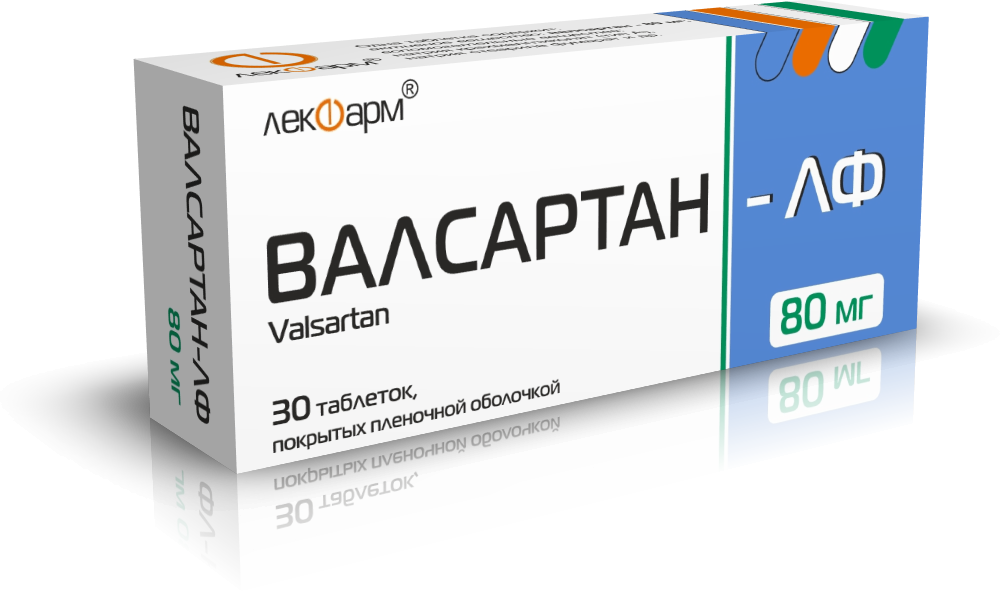 Валсартан-ЛФ таблетки п/о 80мг упаковка №30