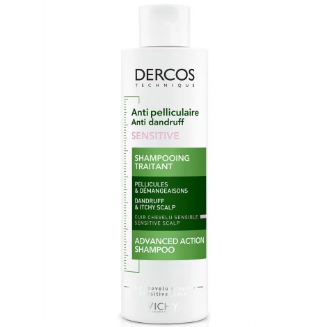 VICHY Dercos Technique шампунь-уход против перхоти для чувствительной кожи интенсивный 200мл №1