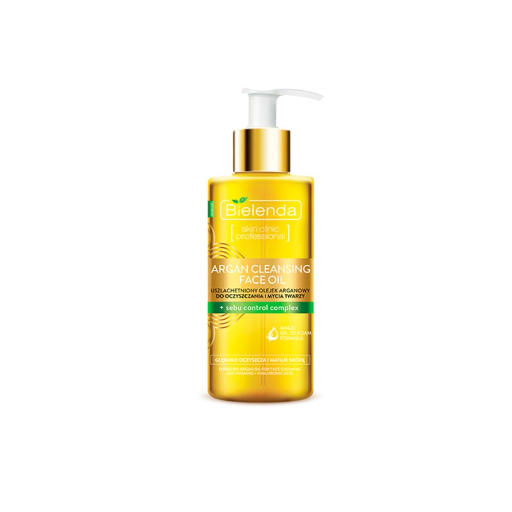 BIELENDA Argan Cleansing Face Oil масло для умывания гидрофильное с sebu control complex 140мл №1