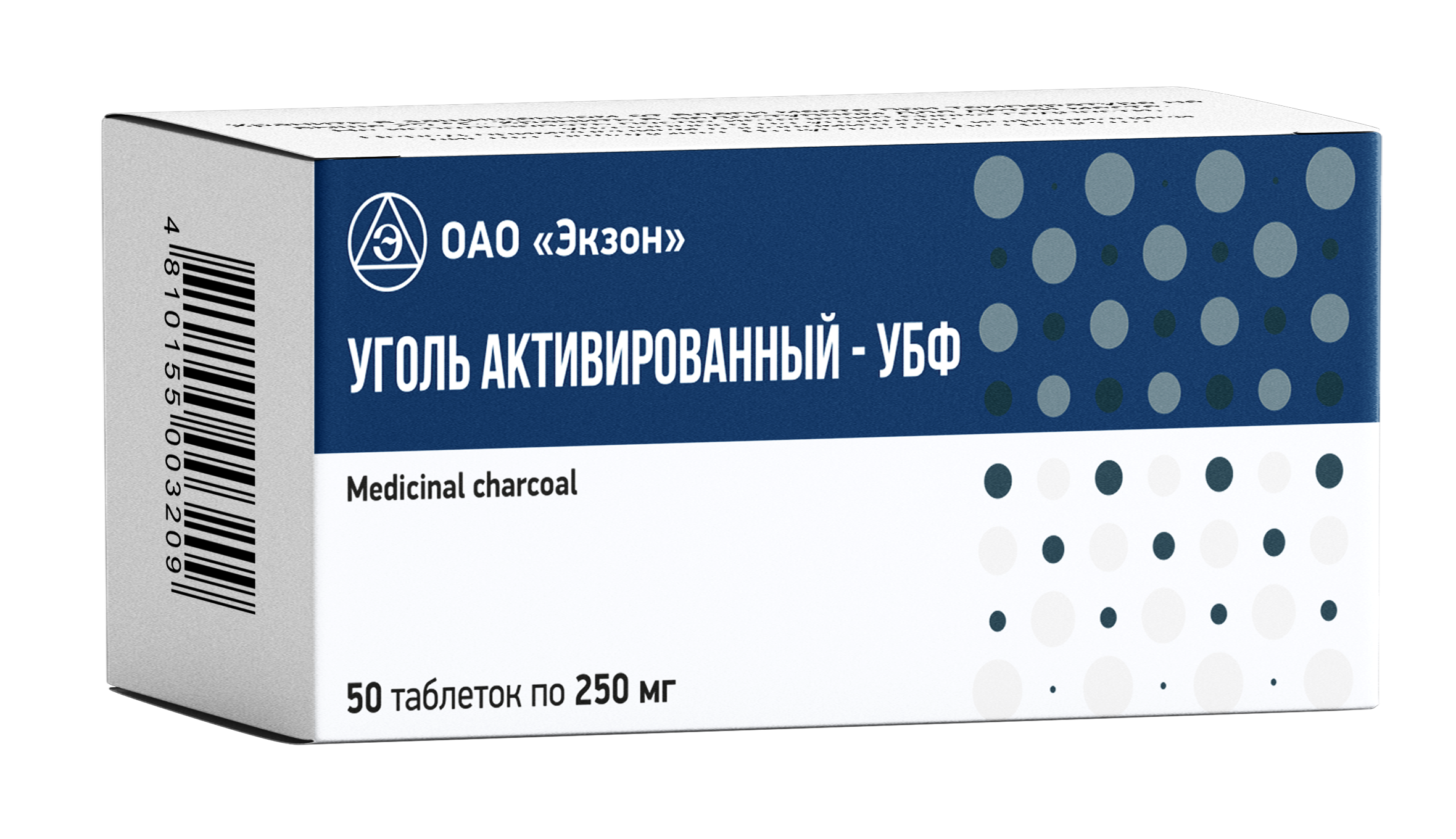 Уголь активированный-УБФ таблетки 250мг упаковка №50