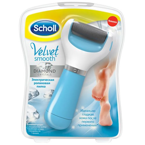 Пилка роликовая электрическая Scholl для удаления огрубевшей кожи стоп №1