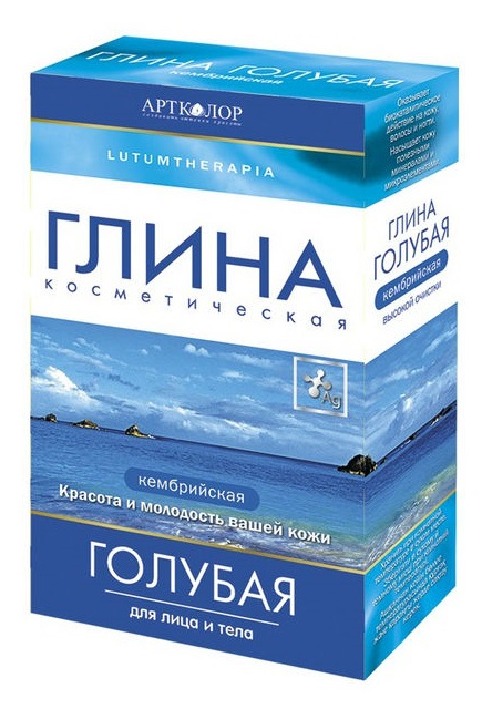 Глина косметическая голубая Lutumtherapia кембрийская 100г упаковка №1