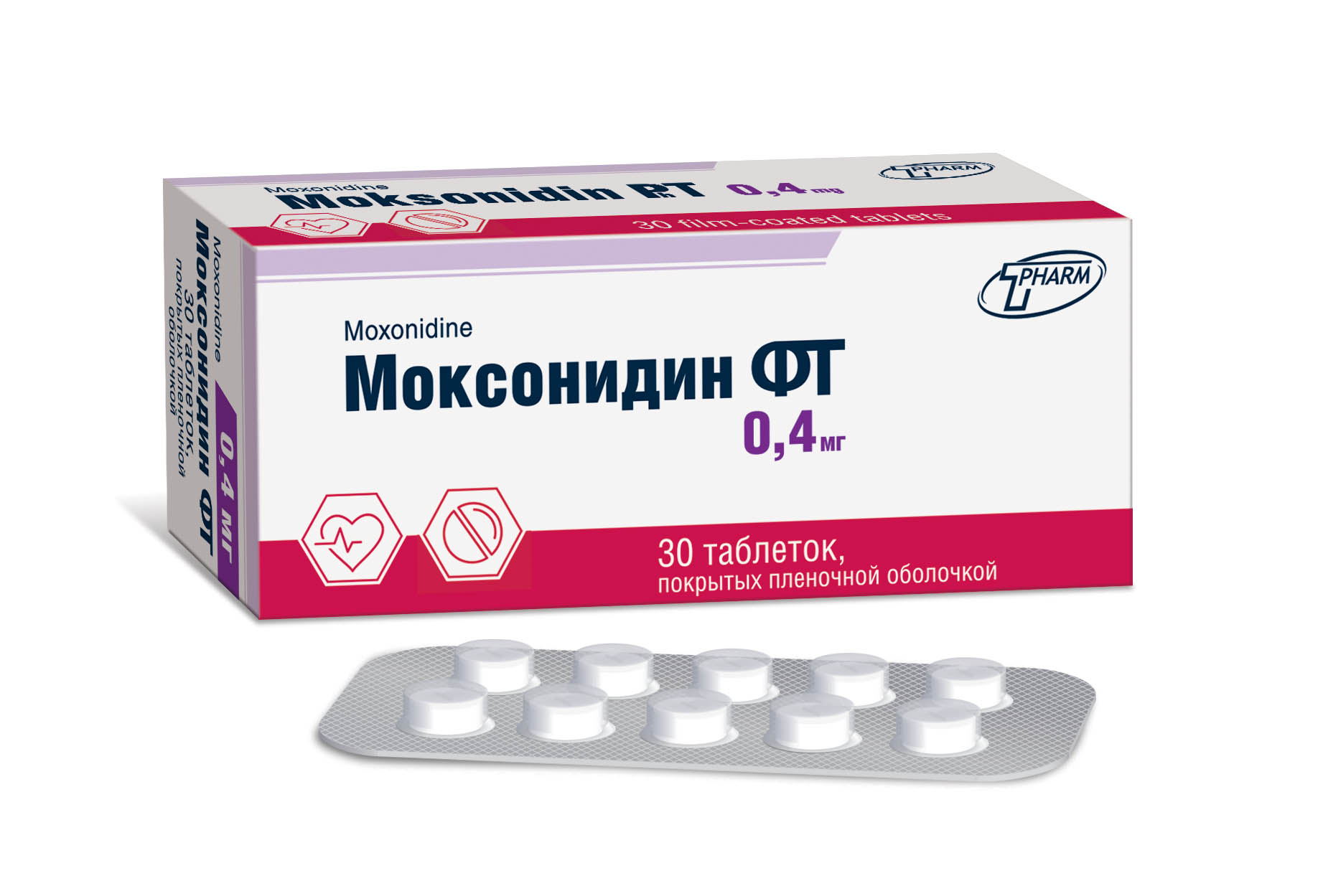 Моксонидин ФТ таблетки п/о 0,4мг упаковка №30