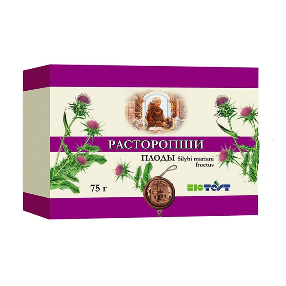 Расторопши плоды лек. сырье цельн. 75г упаковка №1