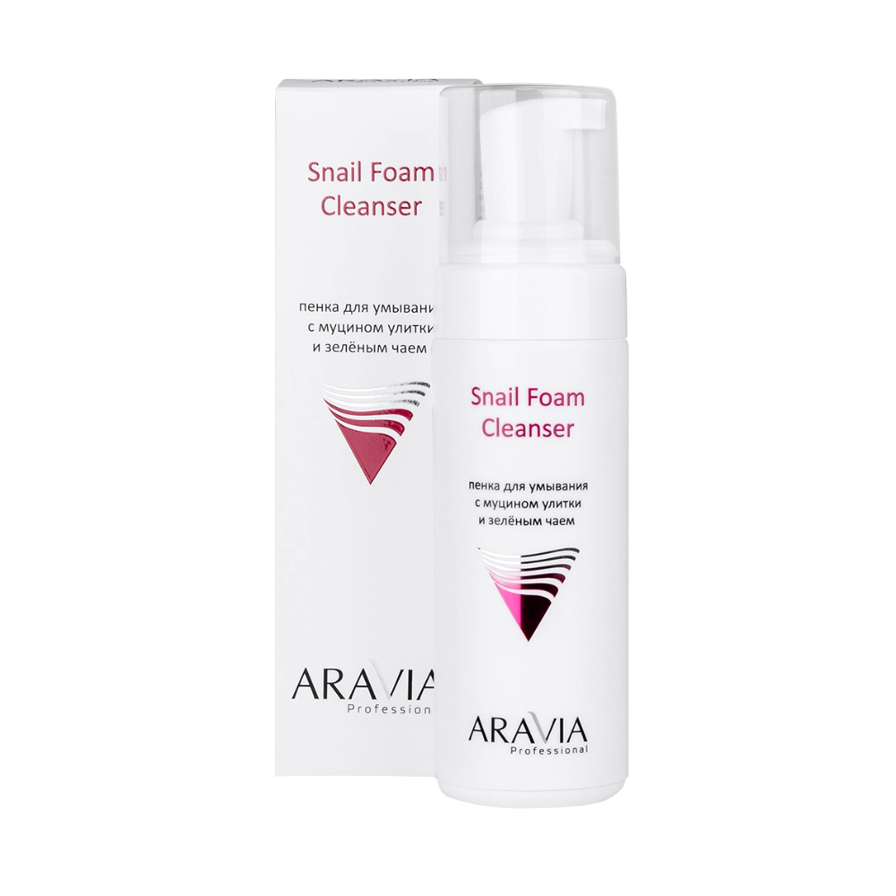 ARAVIA Professional пенка для умывания с муцином улитки и зелёным чаем 160мл №1