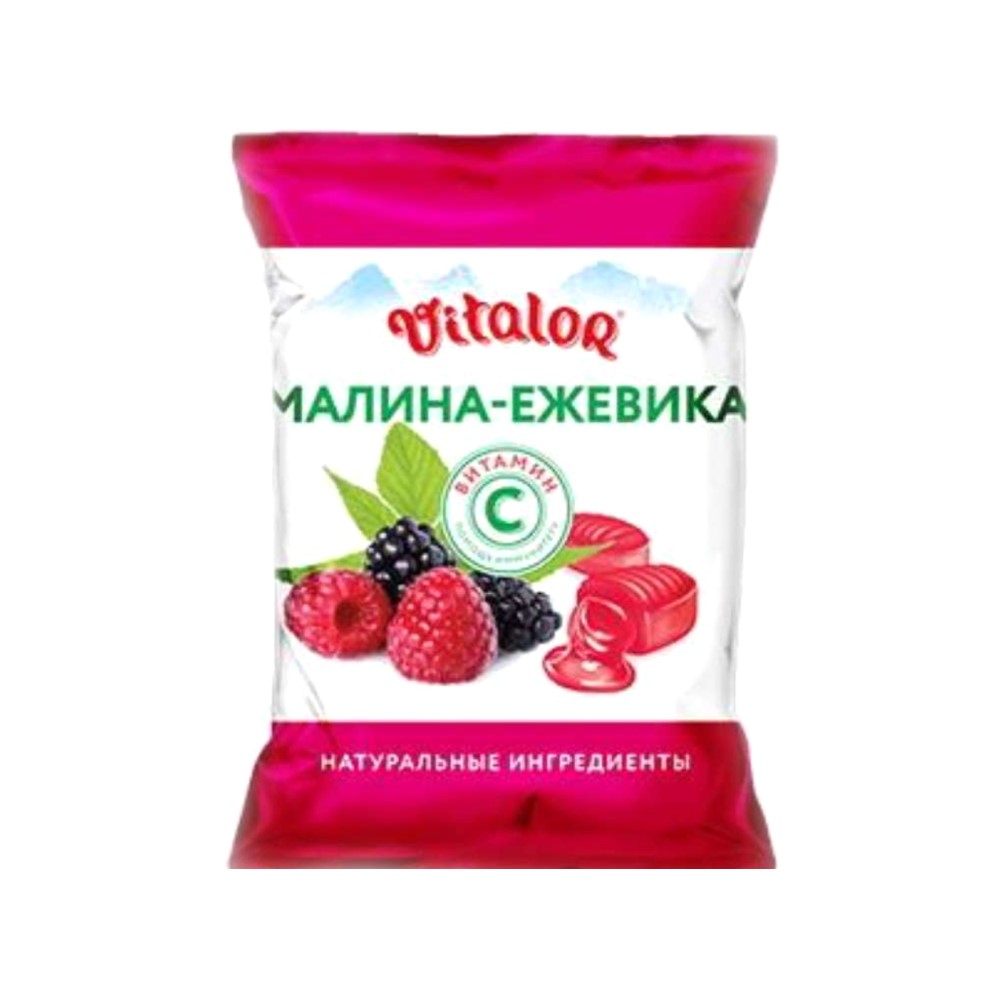 Карамель леденцовая с витамином С БАД со вкусом малины и ежевики 60г №1