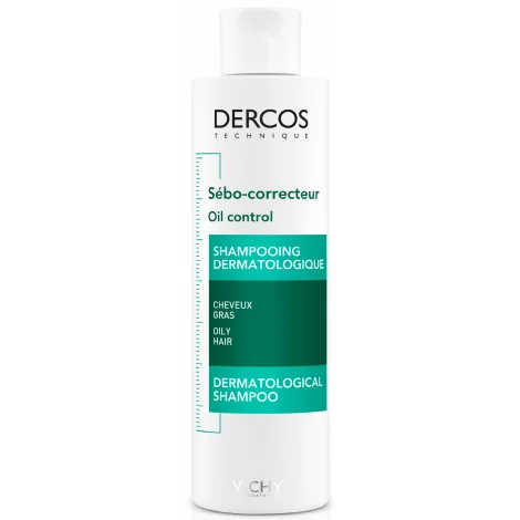 VICHY Dercos Technique Oil Correct шампунь-уход регулирующий для жирных волос 200мл №1
