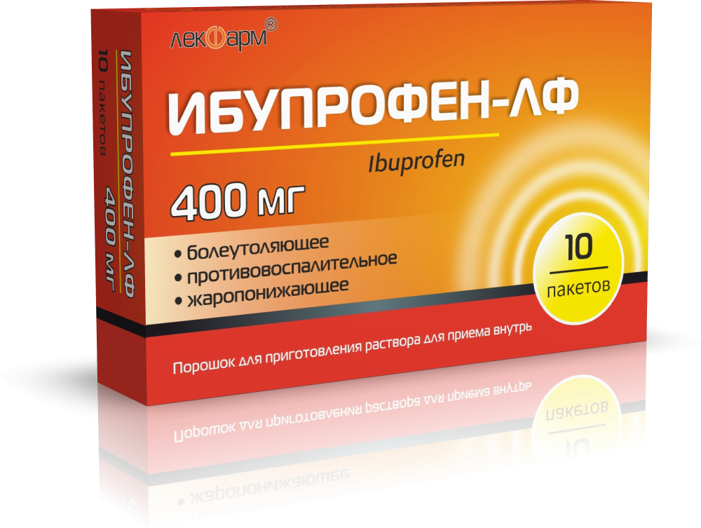 Ибупрофен-ЛФ пор-к для приг. р-ра для приема внутрь 400мг пакет №10