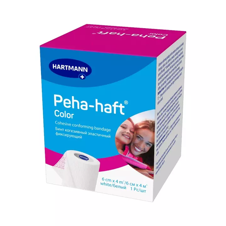 Бинт когезивный эластичный фиксирующий Peha-haft белый 6см 4м упаковка №1