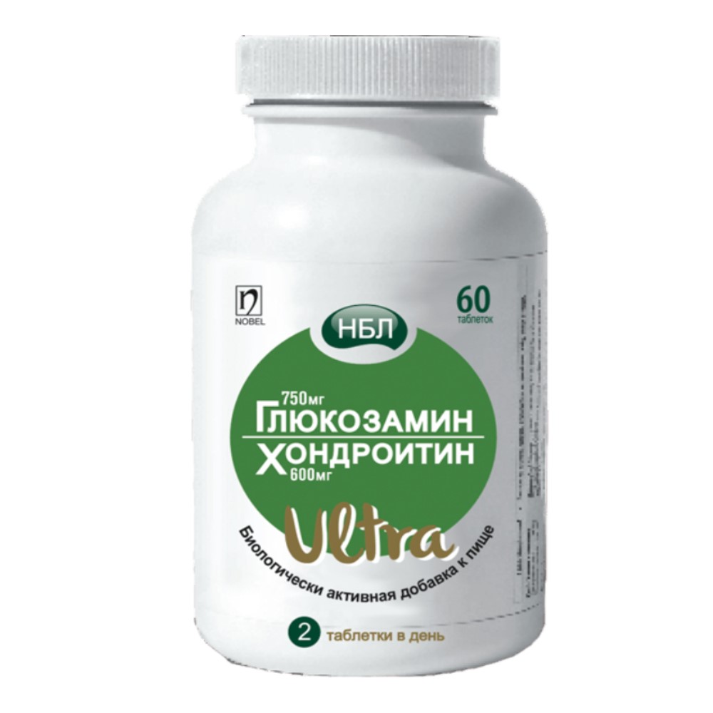 НБЛ Глюкозамин Хондроитин Ultra БАД таблетки п/о 2,309г упаковка №60