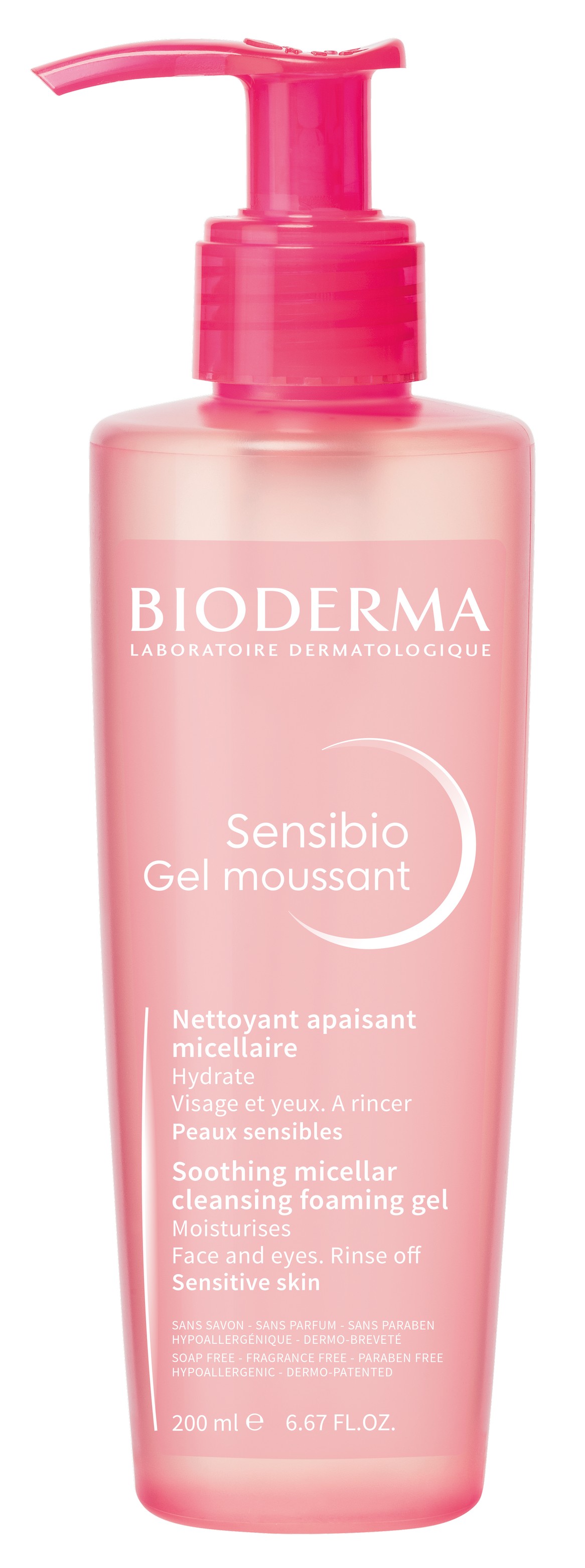 BIODERMA Sensibio Gel Moussant гель очищающий с помпой 200мл №1