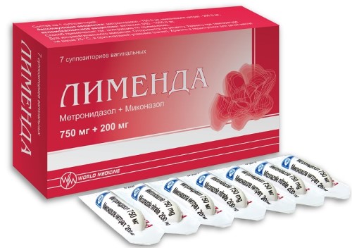 Лименда суппозитории вагин. 750мг 200мг упаковка №7