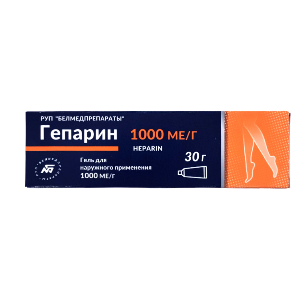 Гепарин гель для наруж. прим. 1 000ме/г 30г туба №1