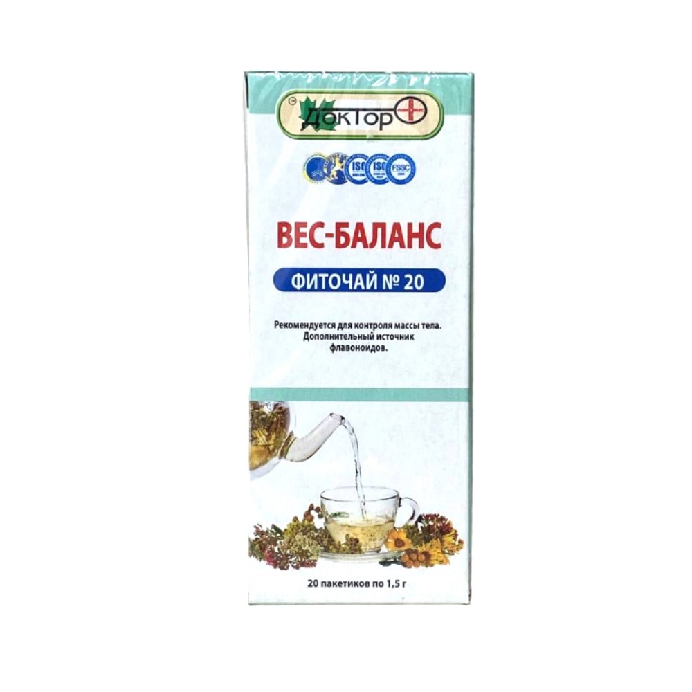 Фиточай № 20 Вес-Баланс БАД 1,5г фильтр-пакет №20