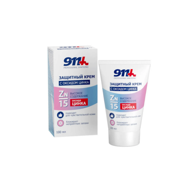 Крем для кожи 911 Professional Sanitizing защитный с оксидом цинка 100мл №1