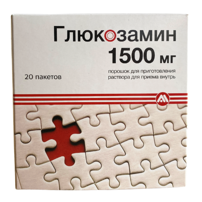 Глюкозамин пор-к для приг. р-ра для приема внутрь 1 500мг пакет №20