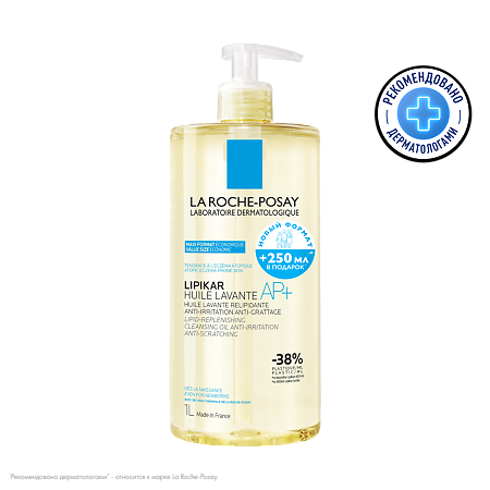 La Roche-Posay Lipikar AP+ масло липидов. смягч. для ванны и душа 1 000мл №1
