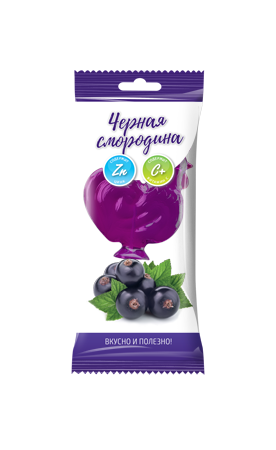 Карамель леденцовая с цинком и витамином С "Петушок" БАД со вкусом черной смородины 17г №1