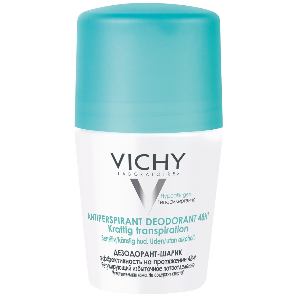 VICHY дезодорант-антиперспирант шариковый регулирующий избыточное потоотделение 50мл №1