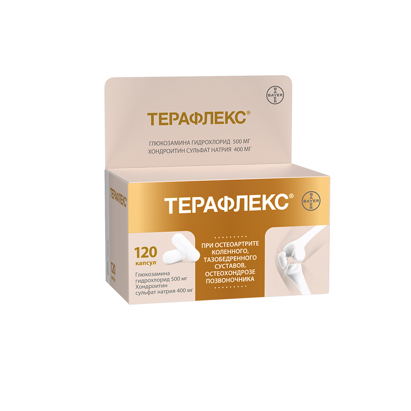Терафлекс капсулы 500мг 400мг флакон №120