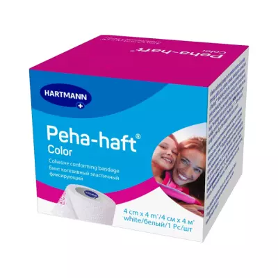 Бинт когезивный эластичный фиксирующий Peha-haft белый 4см 4м упаковка №1