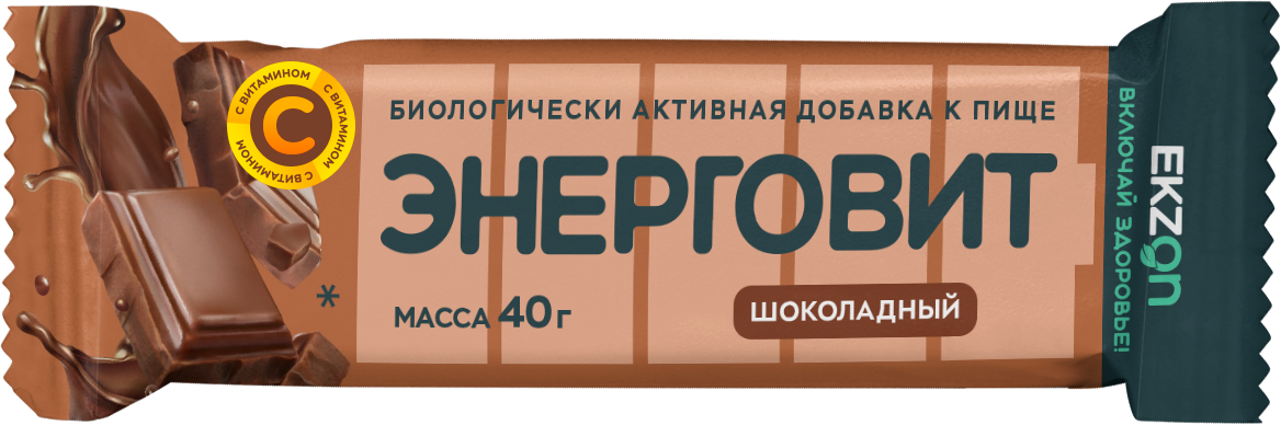 Энерговит шоколадный БАД плитка 40г №1