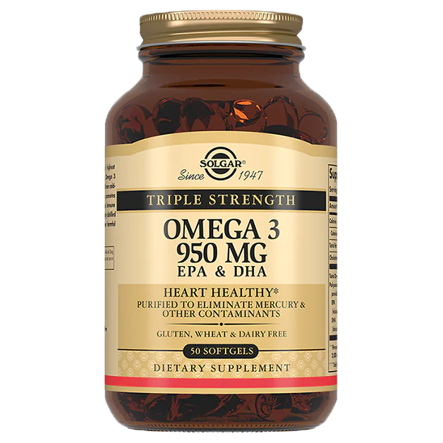 Solgar Тройная Омега-3 950 мг ЭПК и ДГК БАД капсулы 1 950мг флакон №50