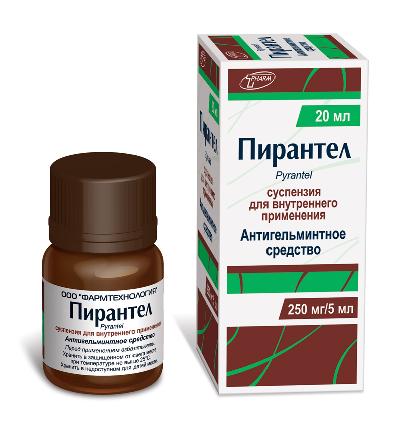 Пирантел суспензия для внутр. прим. 250мг/5мл 20мл банка №1
